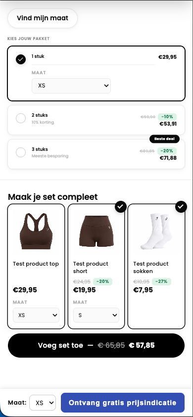 Conversie-gerichte productpagina